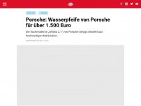 Bild zum Artikel: Porsche: Wasserpfeife von Porsche für über 1.500 Euro