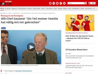 Bild zum Artikel: Rückzug von der Parteispitze - AfD-Chef Gauland: 'Ein Teil meiner Familie hat völlig mit mir gebrochen'