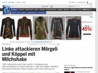 Bild zum Artikel: Café Sphères: Linke attackieren Mörgeli und Köppel mit Milchshake