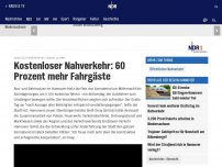 Bild zum Artikel: Kostenloser Nahverkehr: 60 Prozent mehr Fahrgäste
