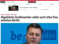 Bild zum Artikel: Abgelehnte Asylbewerber sollen auch ohne Pass arbeiten dürfen