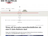 Bild zum Artikel: Wenn elf Avocados umweltschädlicher als eine E-Auto-Batterie sind