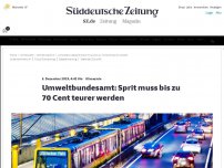 Bild zum Artikel: Klimaziele: Umweltbundesamt: Sprit muss bis zu 70 Cent teurer werden