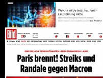 Bild zum Artikel: Eine Million Demonstranten - Paris brennt! Streiks und Randale gegen Macron