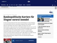 Bild zum Artikel: Bundespolitische Karriere für Stegner vorerst beendet