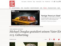 Bild zum Artikel: 'Eine lebende Legende': Michael Douglas gratuliert seinem Vater Kirk zum 103. Geburtstag