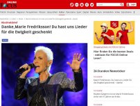 Bild zum Artikel: Abschiedsbrief - Danke, Marie Fredriksson! Du hast uns Lieder für die Ewigkeit geschenkt