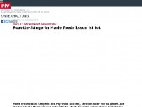Bild zum Artikel: Musik-Welt trauert: Roxette-Sängerin Marie Fredriksson ist tot