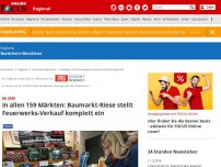 Bild zum Artikel: Bornheim - 159 Märkte betroffen : Baumarkt-Riese verzichtet komplett auf Feuerwerks-Verkauf