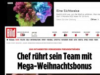 Bild zum Artikel: Tränen der Freude - Chef rührt sein Team mit Mega-Weihnachtsbonus