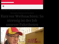 Bild zum Artikel: Kurz vor Weihnachten: So stressig ist der Job unserer Paketboten