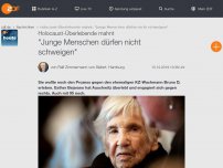 Bild zum Artikel: 'Junge Menschen dürfen nicht schweigen'