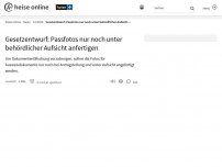 Bild zum Artikel: Gesetzentwurf: Passfotos nur noch unter behördlicher Aufsicht anfertigen