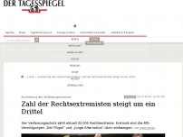 Bild zum Artikel: Zahl der Rechtsextremisten steigt um ein Drittel