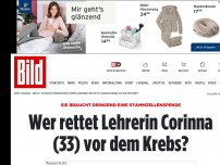 Bild zum Artikel: Stammzellenspender gesucht - Wer rettet Lehrerin Corinna (33) vor dem Krebs?