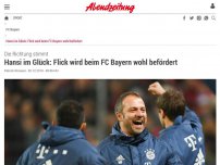 Bild zum Artikel: Die Richtung stimmt: Hansi im Glück: Flick wird beim FC Bayern wohl befördert