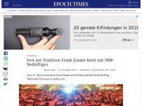 Bild zum Artikel: Fest mit Tradition: Frank Zander feiert mit 3000 Bedürftigen