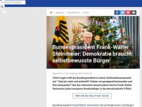 Bild zum Artikel: Er wünscht sich Mut und Zuversicht: 'Die Demokratie braucht vor allem uns'