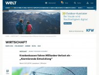 Bild zum Artikel: Krankenkassen fahren Milliarden-Verlust ein – „Alarmierende Entwicklung“