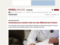 Bild zum Artikel: Jahresabschluss 2019: Krankenkassen machen mehr als eine Milliarde Euro Verlust