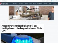 Bild zum Artikel: Aue: Kirchenmitarbeiter (51) an Heiligabend niedergestochen - Not-OP!