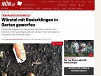 Bild zum Artikel: Tierhasser unterwegs?  - Würstel mit Rasierklingen in Garten geworfen