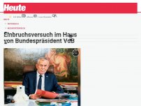 Bild zum Artikel: Einbruchsversuch im Haus von Bundespräsident VdB