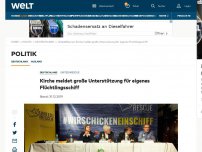 Bild zum Artikel: Kirche meldet große Unterstützung für eigenes Flüchtlingsschiff