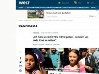 Bild zum Artikel: „Ich habe es nicht fürs Klima getan – sondern um mein Kind zu retten“