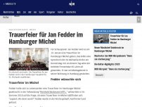 Bild zum Artikel: Trauerfeier für Jan Fedder im Hamburger Michel