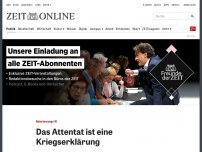 Bild zum Artikel: Raketenangriff: Das Attentat ist eine Kriegserklärung