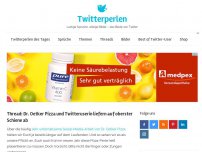 Bild zum Artikel: Thread: Dr. Oetker Pizza und  Twitteruserin liefern auf oberster Schiene ab