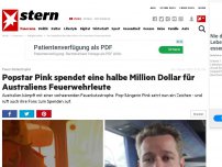 Bild zum Artikel: Feuer-Katastrophe: Popstar Pink spendet eine halbe Million Dollar für Australiens Feuerwehrleute