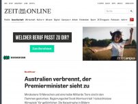 Bild zum Artikel: Buschfeuer: Australien verbrennt, der Premierminister sieht zu