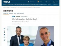 Bild zum Artikel: Wird es Krieg geben? Es gibt ihn längst!