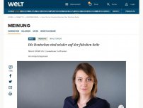 Bild zum Artikel: Die Deutschen sind weiter auf der falschen Seite