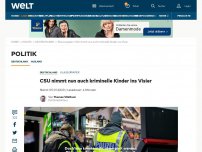 Bild zum Artikel: CSU nimmt nun auch kriminelle Kinder ins Visier