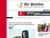 Bild zum Artikel: Duscht nicht und konsumiert selbst angebaute Pflanzen: Jugendlicher stolz auf seinen Beitrag zum Klimaschutz