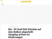 Bild zum Artikel: Bei -20 Grad fünf Stunden auf dem Balkon abgestellt: Säugling erfriert im Kinderwagen