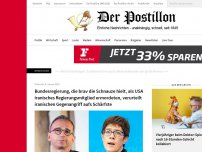 Bild zum Artikel: Bundesregierung, die brav die Schnauze hielt, als USA iranisches Regierungsmitglied ermordeten, verurteilt iranischen Gegenangriff aufs Schärfste