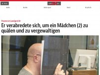 Bild zum Artikel: Er verabredete sich, um ein Mädchen (2) zu quälen und zu vergewaltigen