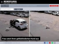 Bild zum Artikel: Frau setzt ihren gehbehinderten Hund aus