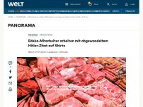 Bild zum Artikel: Edeka-Mitarbeiter arbeiten mit abgewandeltem Hitler-Zitat auf Shirts