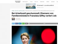 Bild zum Artikel: Bei Arbeitszeit geschummelt: Ehemann von Familienministerin Franziska Giffey verliert Job