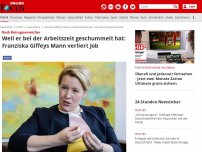 Bild zum Artikel: Nach Betrugsvorwürfen - Weil er bei der Arbeitszeit geschummelt hat: Franziska Giffeys Mann verliert Job