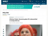 Bild zum Artikel: Klöckner findet, Deutsche geben für Lebensmittel zu wenig Geld aus