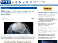 Bild zum Artikel: SOTT FOKUS: Bohrungen in der Antarktis bestätigen: Es kam zu ständigen Wechseln zwischen Warm- und Kälteperioden