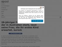 Bild zum Artikel: 28-jähriger Feuerwehrmann, der in Australien starb, lässt seine Frau, die ihr erstes Kind erwartet, zurück