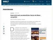 Bild zum Artikel: Imam wird nach versehentlicher Heirat mit Mann verspottet