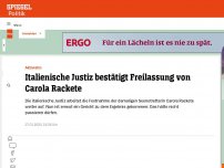 Bild zum Artikel: Carola Rackete: Italienische Justiz bestätigt Freilassung